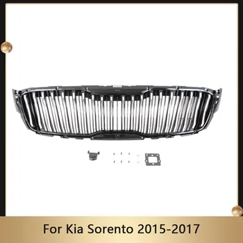 Решетка капак предна броня ABS Горно покритие решетка на радиатора в събирането на Kia Sorento 2015 2016 2017 Състезателни решетка на радиатора Горната решетка