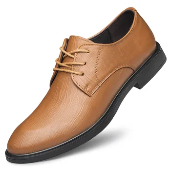 Мъжки модел обувки От Волска кожа, Благородна Пролетно Мъжки Ежедневни Обувки дантела, Zapatos De Hombre De Vestir, Официални Мъжки Маратонки 2023 година