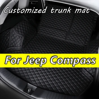 Автомобилен Тампон За Jeep Compass MP 552 2017 ~ 2022 Кожен Водоустойчив Tapete Automotivo Para Carro Pad Подложка За Задния Багажник на Кола Автомобилни Аксесоари