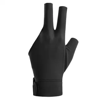 Билярдни Ръкавици Спортни Ръкавици За Лявата Ръка Удобни Тънки Регулируеми По Противоплъзгаща Здрави Ръкавици С Двоен Шев На 3 Пръста За Билярд