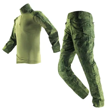 Боен костюм Military Еърсофт Tactics EMR зелен камуфлаж, парна риза и панталон G3, лов на открито