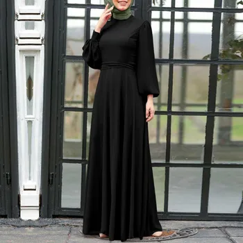 Пролет Есен, мюсюлмани дрехи за почивка, Обикновен пуловер от Турция, Модни Свободни мюсюлманските рокли
