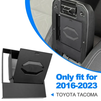 Скрит чекмедже за съхранение, подлакътник на централната конзола, ABS Черен Органайзер за интериора, Аксесоари за Автомобили за Toyota Tacoma 2016-2022 2023