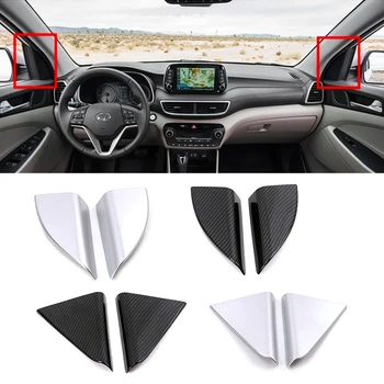 За Hyundai Tucson 2015-2020 Предната и задната врата на колата Вътрешно стъкло с триъгълна багажник Покритие на капака колони Аксесоари със стикери от ABS-пластмаса