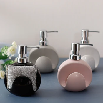 Керамични флакон за лосион, домакински душ гел, шампоан, Почистващо средство за лице, сапун за ръце, захранващи почистващо средство за лице, декорация на баня