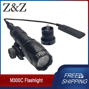 Ловен метален led фенерче M300C Weapon Скаут Light с неговия контролен превключвател налягане, подходящ за употреба 20 мм