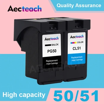 Aecteach PG50 CL51 за Canon PG 50 CL 51 мастилницата Pixma iP2200 iP6210D iP6220D MP150 MP160 MP170 MP180 MP450 Принтер