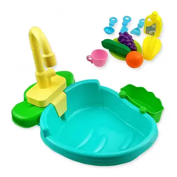 Детска Мивка, Вана, Душ Птица Кран за баня, Кухненски набор от Играчки за игра у дома