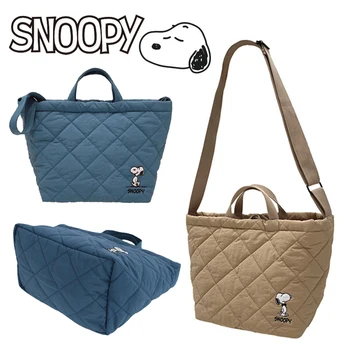 Снупи, дамски клетчатая чанта-тоут, ежедневна чанта през рамо, чанти през рамо с голям капацитет, модерна многофункционална чанта, чанта за пазаруване, подарък