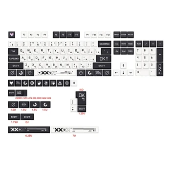 128 бр. XDA CSgo Keycaps Thermal Sublimation Craft за повечето механични клавиатури Английски/японски/Корейски/Руски