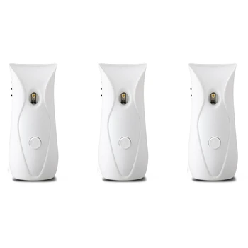 3X Автоматично дозиране система освежителя на въздуха за баня, спрей за освежителя на въздуха, монтирани на стената, автоматично дозиране система аромати за дома
