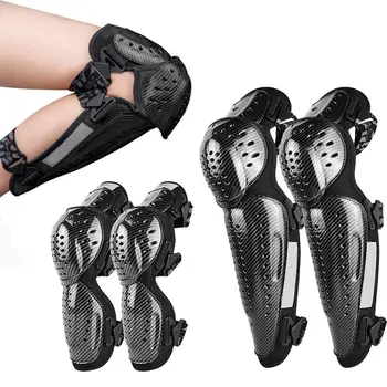 Мотоциклетни коленете, за защита на пищяла, комплект защитна екипировка за мотоциклета, 4 броя, защитен ръкав за коляното и пищяла, трехсекционный