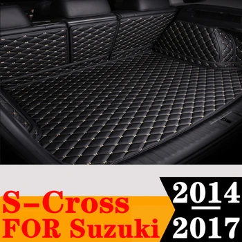 Обичай Пълен комплект Подложка за багажник на кола на Suzuki S-Cross 2016 2017 2015 2014 Задния Товарен Подложка Задни Багажното тава багажная Тампон Детайли Килим