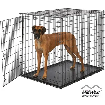 Къщички за домашни любимци MidWest Homes for Pets SL54DD'jInormus'Single Door Dog Щайга за кучета XXL най-големи породи: немски дог, мастиф, свети бернар