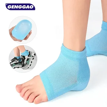 GENGGAO, 1 чифт чорапи максимална височина, невидима утепляющая уплътнението, невидими гел стелки и протектори за софия, за жени и мъже