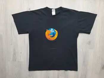 Реколта тениска Mozilla, тениска Firefox, тениска с компютърен софтуер.