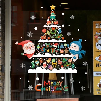 Нови Коледни Стикери По Прозорците, Забавни Коледни Декорации За Дома, Коледа, Коледни Стикери За Стени, Детски Стикери За Стена, С Нов 2024 Година