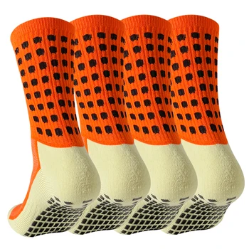 4 чифта футболни Чорапи с кръгла силиконова вендузата, Мини Футболни чорапи, Спортни Мъжки Дамски Чорапи за бейзбол и ръгби