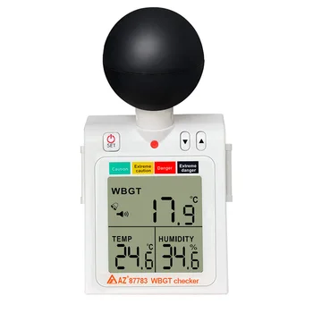 Измерване на топлинен индекс AZ87783 за предотвратяване на топлинен удар, влагомер за измерване на топлинен индекс