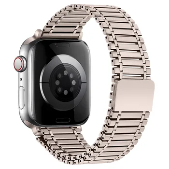 Каишка с магнитна линия За Apple watch band 49 мм 45 мм 44 мм 41 мм 40 мм Метална верижка от неръждаема стомана iWatch Serie SE 3 5 6 7 8 ultra