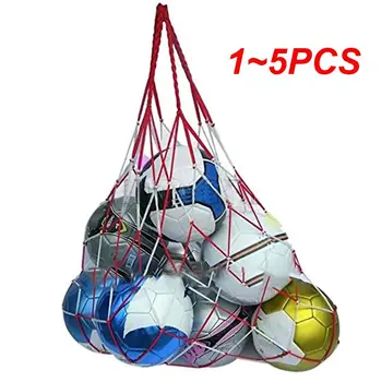1 ~ 5ШТ Топки, мрежа и чанта за носене, Спортна футболна мрежа на открито, Преносими Спортно оборудване, Баскетбол волейбольный топката, mesh bag