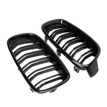 1 чифт лъскави черни радиаторных на решетки за за BMW 3-Series F30 F31 F35 2012-2017 За стайлинг на автомобили