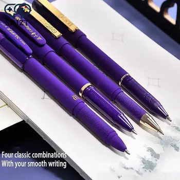 1 БР Гел химикалка С Виолетово Мастило, 0,7 мм/1,0 мм За Писане с Голям Капацитет За Презареждане на Офис Консумативи Обратно В Sochool