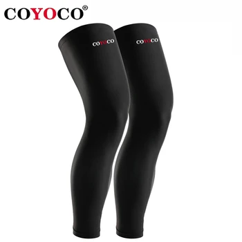 1 Чифт Продълговат спортни леггинсов за защита на коляното на Марката COYOCO, дълги Слънчеви Дишащи Коленете, топло защитен ръкав за коляното