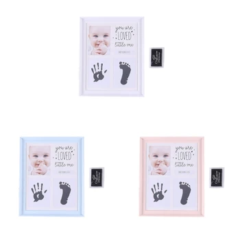 Рамка за снимки на новородени, фото рамка с отпечатък от ръка, рамка за душата на детето, неутрални по отношение на пола декор на масата