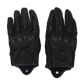 Мотоциклетни ръкавици от естествена кожа в ретро стил, Непромокаеми Ръкавици, Ръкавици за мотокрос