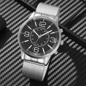 Модерен мъжки часовник 2022 г., С дигитален циферблат, Луминесцентни стрелки, мъжки кварцови часовници, мъжки ръчен часовник Relogios Masculino