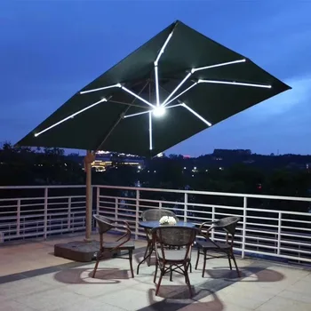 Отворен Чадър от слънцето Градински Чадър Реклама led слънцезащитен чадър За почивка Павилион на Открито във вътрешния двор на Римския чадър