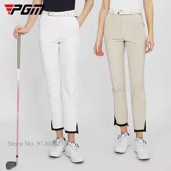 Летни дамски спортни панталони PGM, ластични панталони за голф с цепка, дамски спортни панталони с висока талия, дишащи панталони с дължина до глезена XS-XL