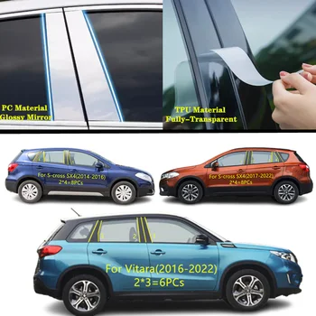 За Suzuki S-cross SX4 2014-2022/Vitara 2016-2023 Automobile калъф от TPU/гланц огледала, накладки за багажник, за Довършителни работи на врати, Стикер на прозореца, Аксесоари