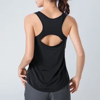 Новата женска сексуална риза за йога, бързосъхнеща спортни дрехи за фитнес, дамско облекло за джогинг, Жилетка, тренировочная тениска, спортно облекло