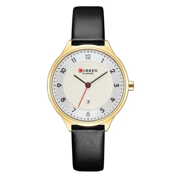 Оригинални дамски ръчен часовник Curren, кожени кварцов часовник, луксозни златни часовници за жени, подаръци за жени от водеща марка