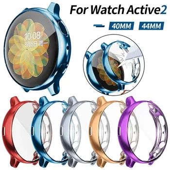 Силиконов калъф за Samsung Galaxy Watch Active 2 44 мм 40 мм, Hd полноэкранные защитни капаци