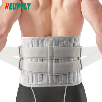 Бандаж за гърба при болки в гърба, дишащи колан за подпомагане на гърба за мъже и жени, зона за подкрепа на долната част на гърба със здрави ремъци поддерживающими