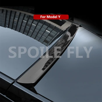 За Tesla, модел Y Спойлер на покрива 2021 2022 2023 ABS Материал от Въглеродни влакна Външен вид за обратно виждане, предното стъкло на превозното средство Аксесоари за крило Бодикит