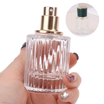 Стъклен флакон-спрей за парфюми обем 30 МЛ, Преносим Козметични Алкохолен спрей, с Голям капацитет, Празна опаковка, Множество тръба за изливане