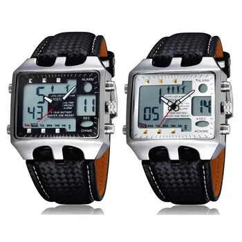 OHSEN Черни мъжки часовници, спортни кварцови часовници, Водоустойчиви мъжки военни цифров часовник Relogio Masculino, най-новите