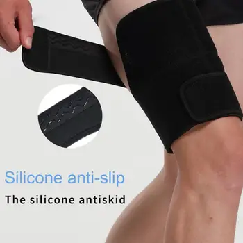 Гамаши с двойно волновым силиконово дизайн, компрессионный ръкав за бедрата с двойно волновым силиконово дизайн от болки в подколенном сухожилии за мъже