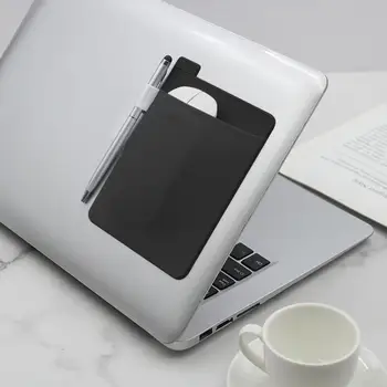 Джобен калъф за лаптоп, залепваща задната чанта за съхранение на преносим компютър, преносим за многократна употреба джоб за външен твърд диск, stylus писалка
