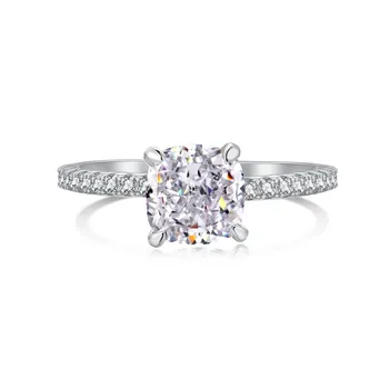 Женски пръстен от сребро s925 проби в стила на френски ретро, нишевое, луксозно, модерно, универсално и складное с высокоуглеродистыми диаманти