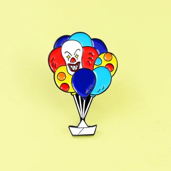 Брошка с въздушно топка-клоун цветове на дъгата, балон 