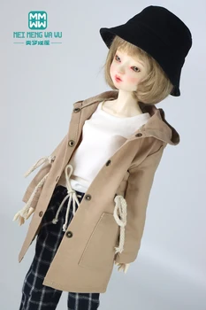 Аксесоари за дрехи за кукли BJD са подходящи за 43-45 см 1/4 MSD MK YOSD Модни проверени панталони, яке с качулка, шапка Подарък за момичета