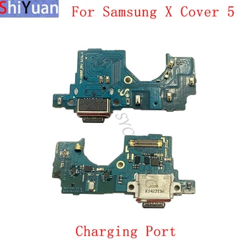 Оригинален USB порт за зареждане, гъвкав кабел за Samsung Xcover 5 G525F, работа на смени част от модула за зарядно устройство конектор G525.