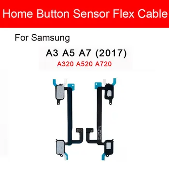 Начало Бутон Сензорен екран Сензор за Осветление и Гъвкав Кабел Лента За Samsung Galaxy A5 A7 2017 A520F A720F Подмяна на Гъвкав Сензорен кабел за Ремонт