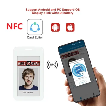 Показване на иконата Eink, приложение NFC, етикет за настройки на цифровата икона, членская карта Epaper, цифров табела, етикет за конференцията