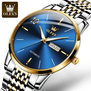 OLEVS oelvs 6632 висококачествени дизайнерски часовници на известни марки, класически модерен водоустойчив ръчен мъжки автоматично механични часовници